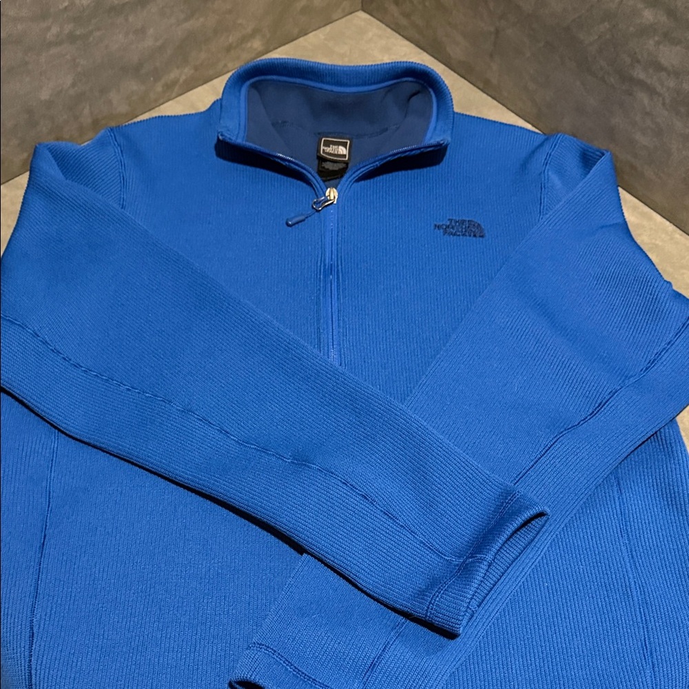 The North Face Men's Blue Zip-Up Sweater Fleece Lined